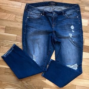 TORRID Premium Mid Rise Distressed Jeans
